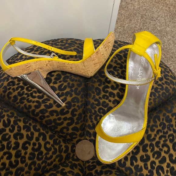 Daquared mustard yellow heels 8 - Picture 1 of 6